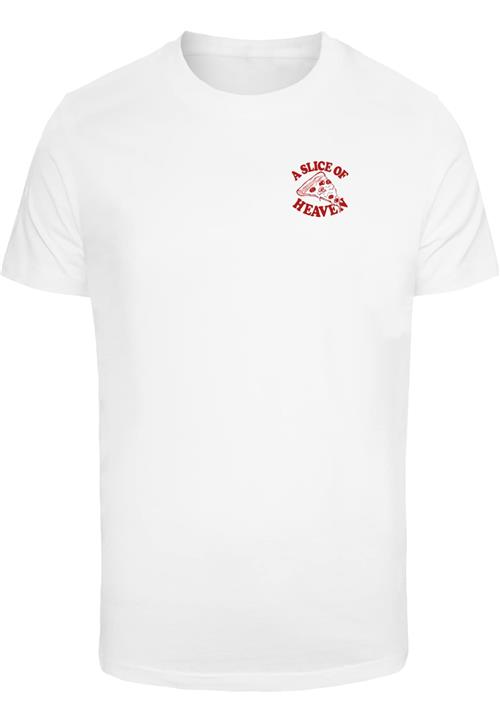 Mister Tee Bluser & t-shirts 'Slice Of Heaven Pizza'  mørkerød / hvid
