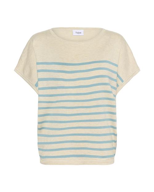 SAINT TROPEZ Pullover 'MilaSZ'  elfenben / lyseblå