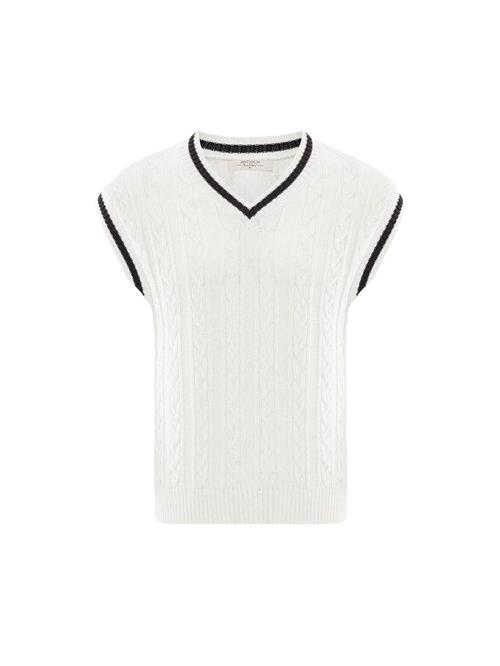 Antioch Pullover  sort / offwhite