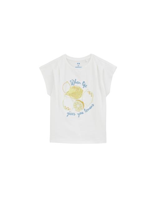 WE Fashion Overdel  lyseblå / gylden gul / hvid