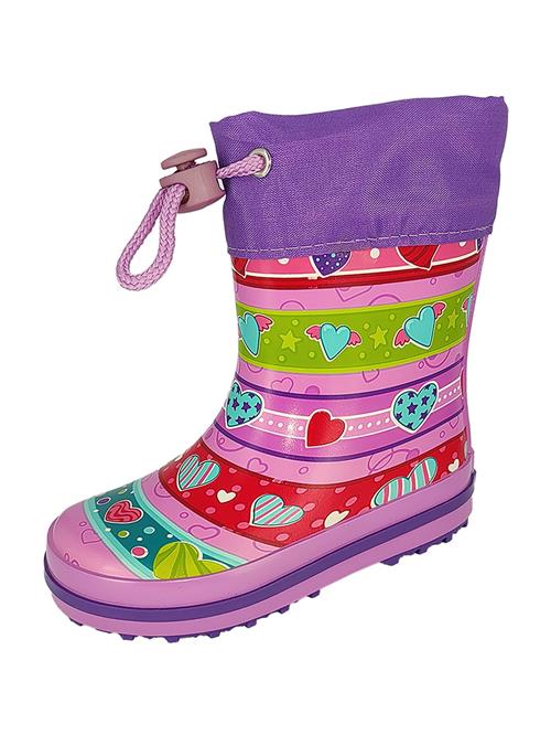 BECK Gummistøvler 'Joy'  grøn / lilla / lyserød / rød