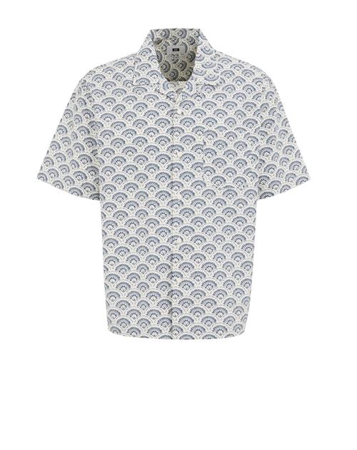 WE Fashion Skjorte  mørkeblå / hvid