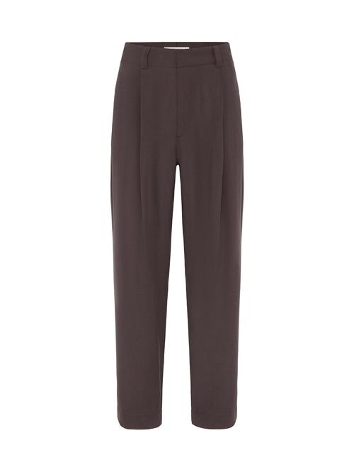 Antioch Bukser med lægfolder  mørkebrun