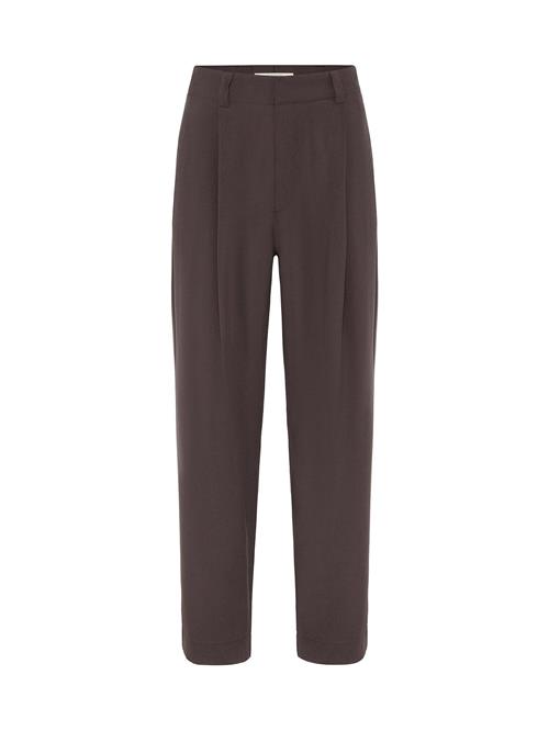 Antioch Bukser med lægfolder  mørkebrun