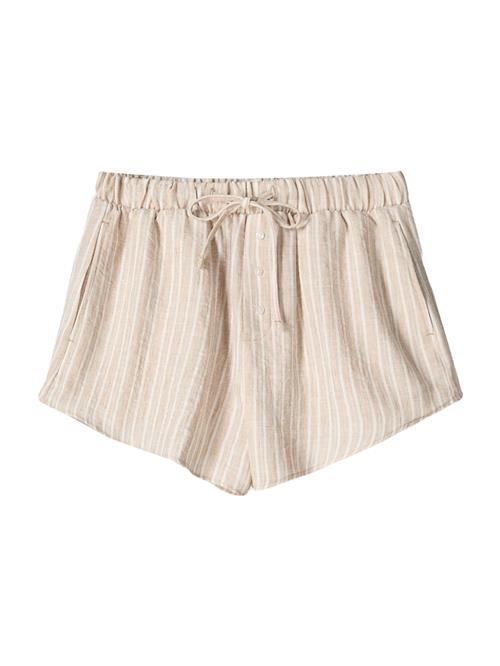 Bershka Bukser  pastelorange / hvid