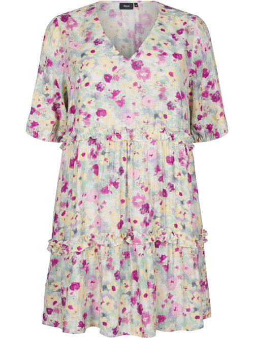 Zizzi Kjole 'MJane'  chamois / pastelgrøn / lilla