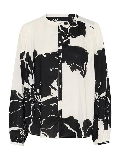 Se SOAKED IN LUXURY Bluse 'Joanne'  sort / hvid hos About You