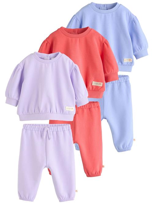 Next Sæt  lyseblå / lavendel / rød