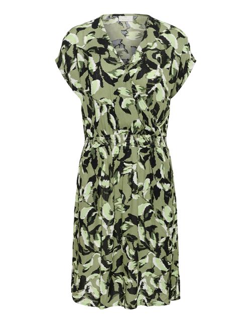 Kaffe Kjole 'KAJenn'  grøn / lysegrøn / sort / hvid