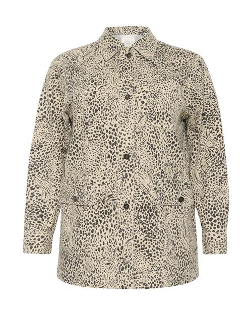 KAFFE CURVE Overgangsjakke 'Lisia'  beige / grå