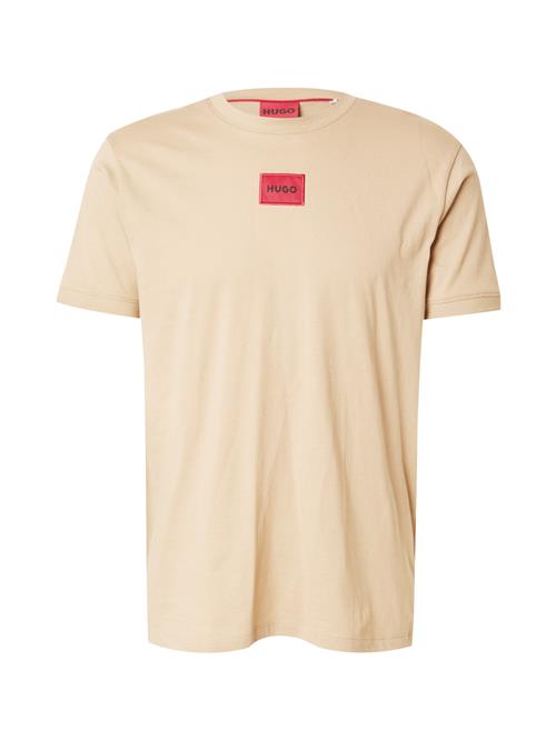 HUGO Bluser & t-shirts 'Diragolino212'  sand / knaldrød / sort