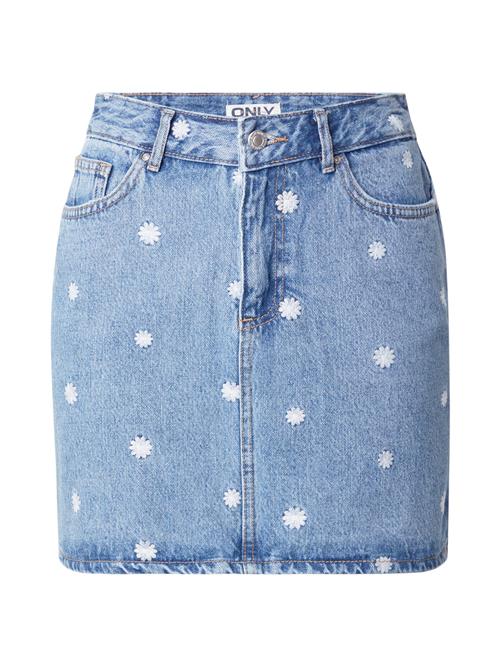ONLY Nederdel 'ONLSTELLA'  blue denim / hvid