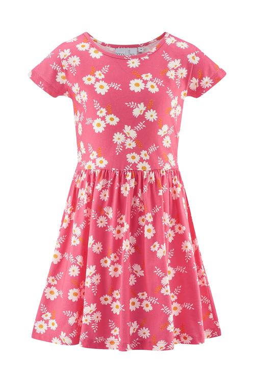 happy girls Kjole  mørkeorange / hindbær / hvid