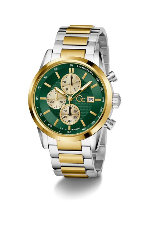Gc Analogt ur 'Gallant'  guld / grøn / sølv