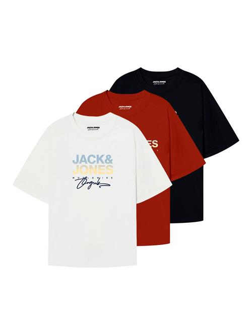 JACK & JONES Bluser & t-shirts 'JORCANGGU'  dueblå / rød / sort / hvid