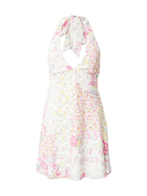 HOLLISTER Sommerkjole  gul / oliven / lys pink / hvid