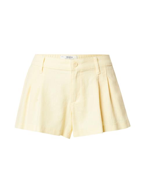 HOLLISTER Bukser med lægfolder 'LIVVY'  lysegul