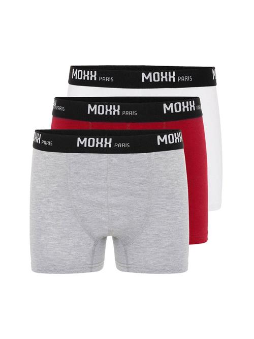Moxx Paris Boksershorts  grå-meleret / mørkerød / sort / hvid