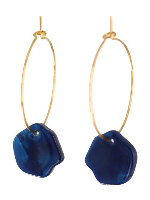 Fräulein Wunder Øreringe 'Alice'  mørkeblå / guld