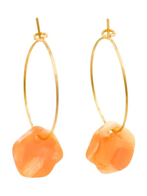Fräulein Wunder Øreringe 'Alice'  guld / lyseorange / mørkeorange