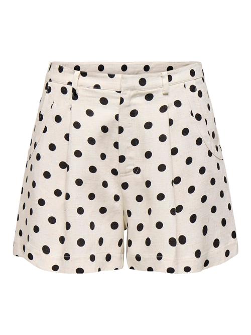 ONLY Bukser med lægfolder 'ONLTamila'  creme / sort