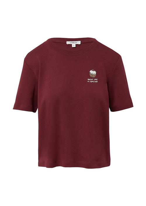 s.Oliver Shirts  umbra / bordeaux / sort / hvid