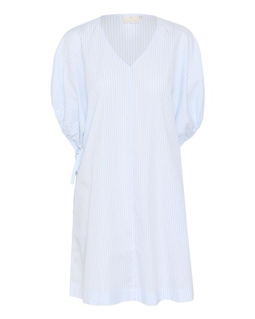 Kaffe Kjole 'Beth'  himmelblå / hvid