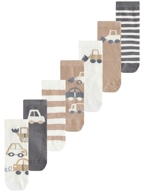 Next Sokker  mørkebeige / lysebrun / mørkegrå / hvid