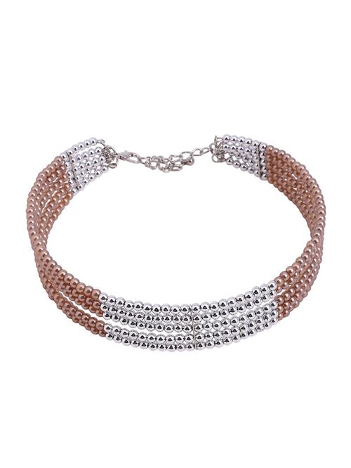 SOHI Kæde  brun / sølv