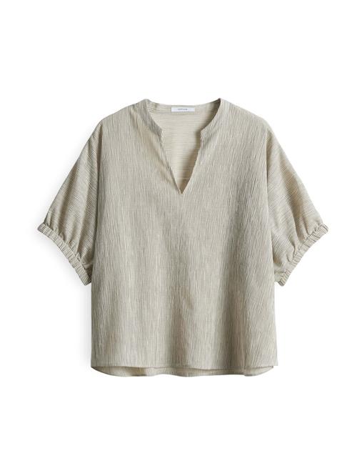 OPUS Bluse 'Farula'  lysegrå / sort