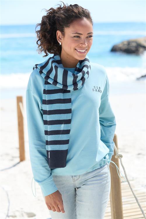 Elbsand Sjal  marin / lyseblå