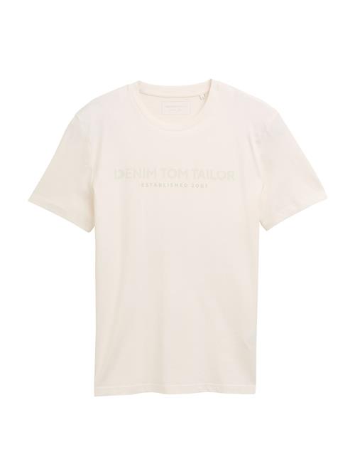 TOM TAILOR DENIM Bluser & t-shirts  grøn / offwhite