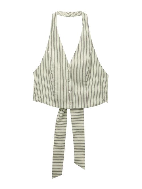 Pull&Bear Bluse  khaki / lysegrøn