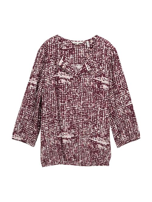 TOM TAILOR Bluse  gammelrosa / mørkerød / offwhite