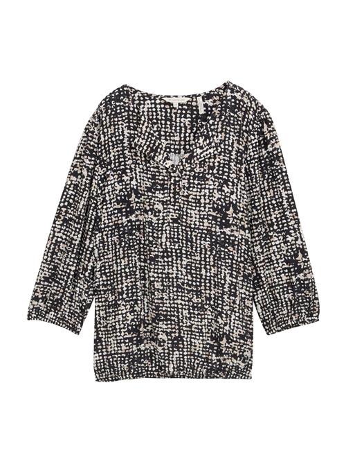 TOM TAILOR Bluse  beige / marin / hvid