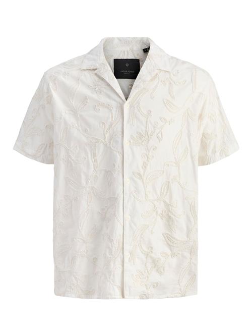 JACK & JONES Skjorte 'JPRBLALUCA'  beige / hvid