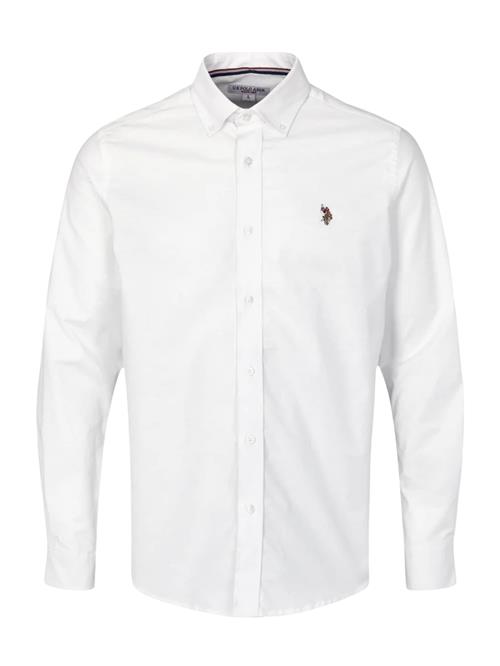 U.S. POLO ASSN. Skjorte 'UMCalvert'  brun / rød / hvid