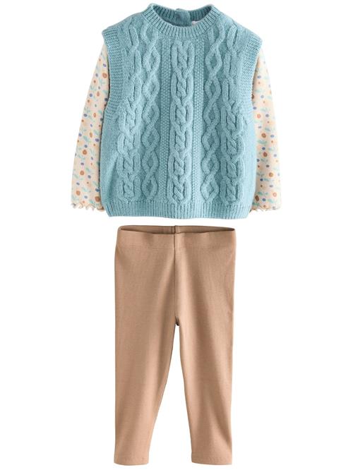 Next Sæt  beige / camel / blå / himmelblå