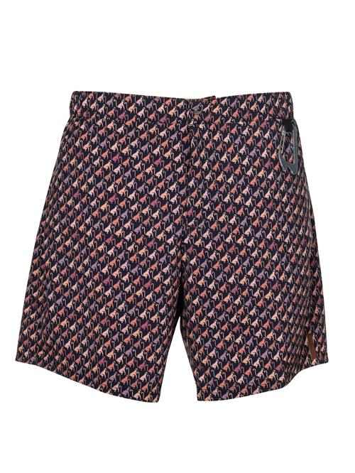 wavebreaker Badeshorts  mørkeblå / brun / orange / lyseorange