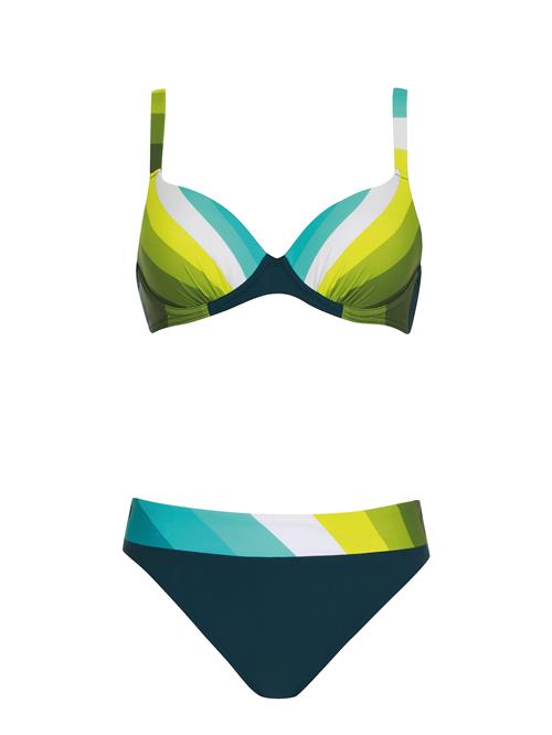 SUNFLAIR Bikini  turkis / æble / neongrøn / hvid