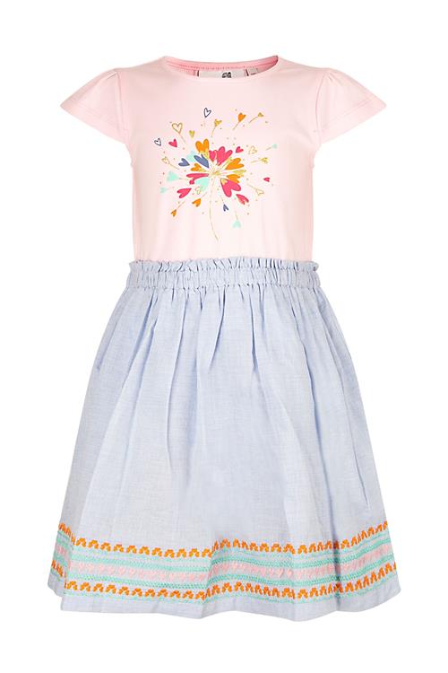 happy girls Kjole  turkis / himmelblå / orange / lyserød