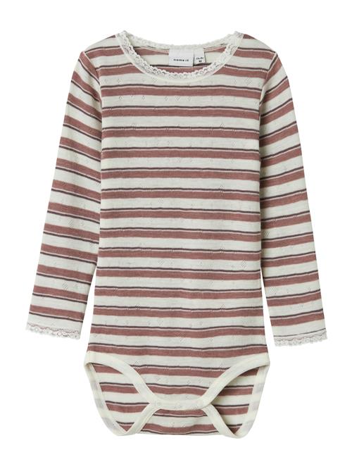 NAME IT Sparkedragt/Body 'NMFWang'  brun / gammelrosa / hvid