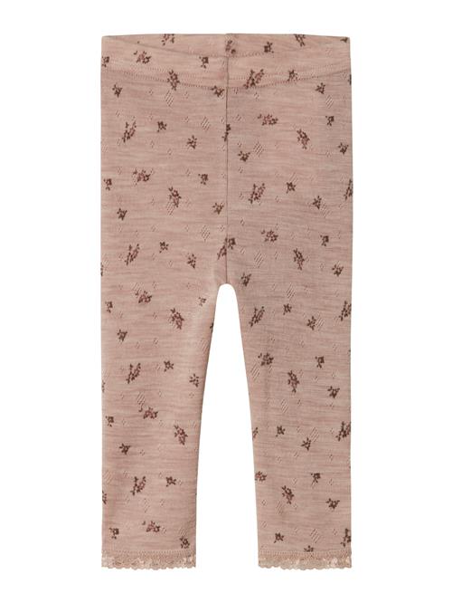 NAME IT Leggings 'NBFWang'  mørkebrun / grå-meleret