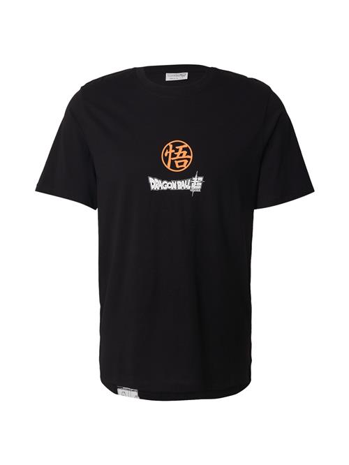 JACK & JONES Bluser & t-shirts 'JORDRAGON'  orange / sort / hvid