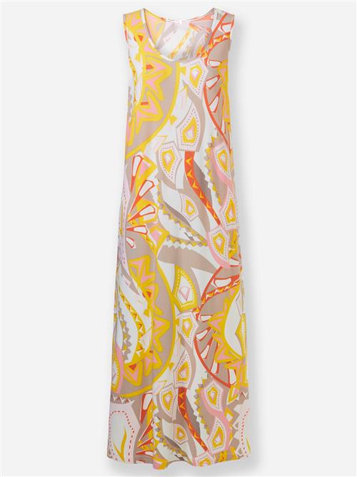 heine Sommerkjole  gul / grå / lyserød / hvid