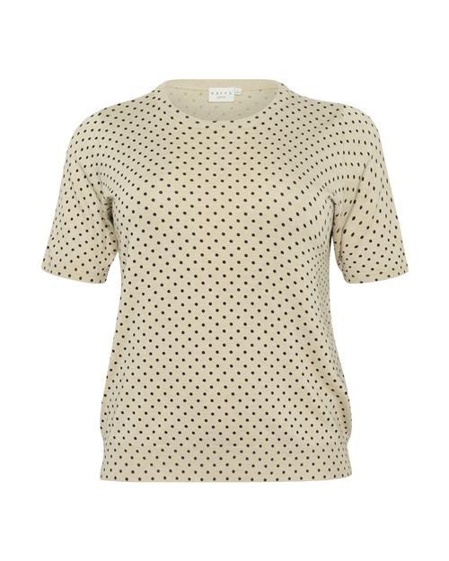 KAFFE CURVE Pullover 'lizzy'  champagne / sort