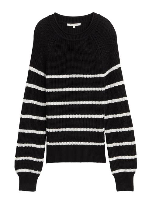 TOM TAILOR DENIM Pullover  sort / hvid