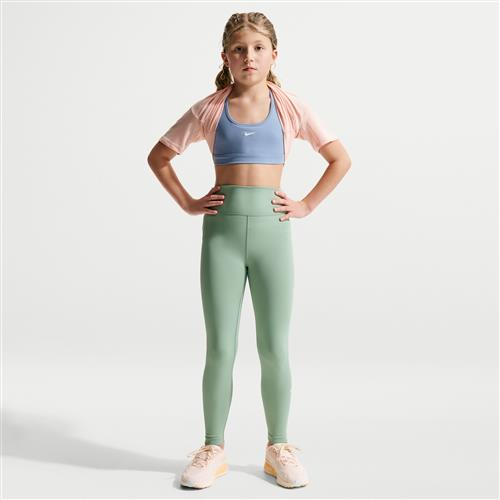 Nike One Dri-FIT-leggings med høj talje til større børn (piger) - grøn