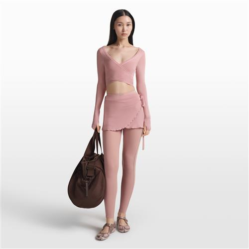 NikeSKIMS Stretch Knit Wrap-nederdel til kvinder - Pink