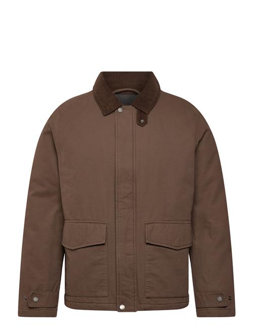 Mango | Quilted Jacket With Corduroy Collar | L